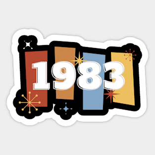 1983 Time Capsule Era - Front & Back - Retro Pop Culture Sticker
